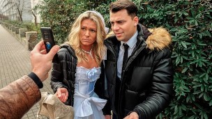 DEBT4k Big debt is the reason why the girl is fucked in the grooms presence