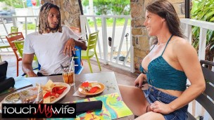Hotwife Picks Up Stranger by Showing her Wet Pussy in Public