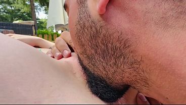 Bearded Guy Eats Pussy & Fingers Her Outdoors Then Fucks Hard in Missionary and Doggy – Cumshot on Ass