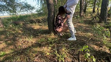 doggy style sex and oral sex outdoors